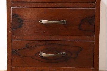 レトロ家具　昭和レトロ　懐かしい和の味わいが楽しめる小型チェスト(引き出し、小物入れ、裁縫箱)