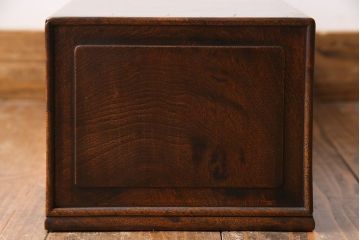 アンティーク家具　昭和初期　クスノキ材　艶やかな杢目の小引き出し(引き出し)