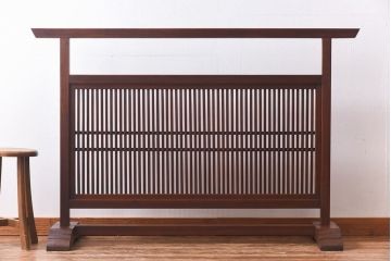 アンティーク雑貨　和製アンティーク　上品な格子が魅力的な衝立(パーテーション、仕切り)