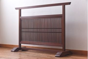 アンティーク雑貨　和製アンティーク　上品な格子が魅力的な衝立(パーテーション、仕切り)