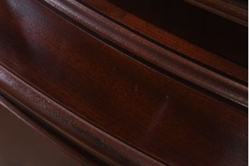 ヴィンテージ家具　イギリスビンテージ　マホガニー材　ステンドグラスが魅力的なコーナーキャビネット(飾り棚、戸棚)