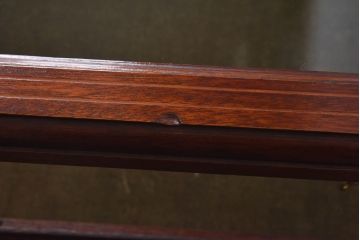 ヴィンテージ家具　イギリスビンテージ　マホガニー材　象嵌が施された上品なショーケース(ガラスケース)