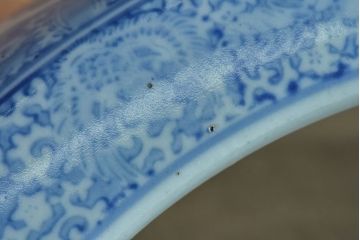 アンティーク雑貨　和製アンティーク　龍鳳凰文　どっしりとした存在感の瀬戸火鉢(鉢カバー)