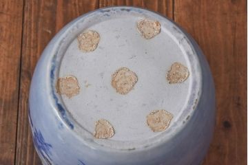 アンティーク雑貨　【I様ご成約分】和製アンティーク　牡丹の図　シックな雰囲気漂う瀬戸火鉢(鉢カバー)