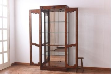 中古　DREXEL HERITAGE(ドレクセルヘリテイジ)　old continent(オールドコンチネント)　バンチングキャビネット(飾り棚、キュリオケース、ガラスショーケース)(定価約129万円)
