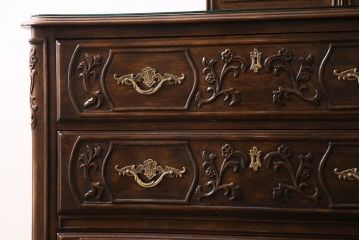 中古　美品　DREXEL HERITAGE(ドレクセルヘリテイジ)　old continent(オールドコンチネント)　ドレッシングチェスト(ドレッサー、三面鏡、ミラー、サイドチェスト)(定価約140万円)(R-029348)