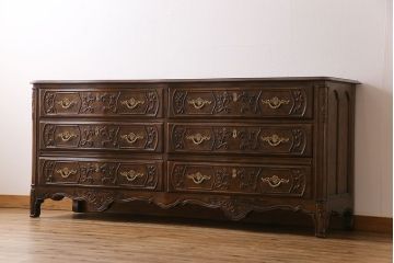 中古　美品　DREXEL HERITAGE(ドレクセルヘリテイジ)　old continent(オールドコンチネント)　ドレッシングチェスト(ドレッサー、三面鏡、ミラー、サイドチェスト)(定価約140万円)(R-029348)