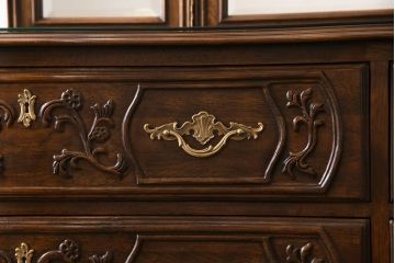 中古　美品　DREXEL HERITAGE(ドレクセルヘリテイジ)　old continent(オールドコンチネント)　ドレッシングチェスト(ドレッサー、三面鏡、ミラー、サイドチェスト)(定価約140万円)(R-029348)