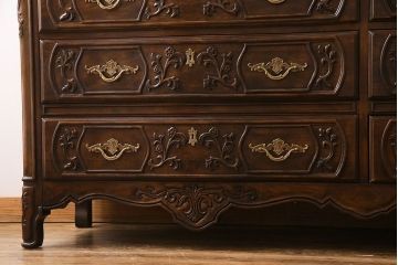 中古　美品　DREXEL HERITAGE(ドレクセルヘリテイジ)　old continent(オールドコンチネント)　ドレッシングチェスト(ドレッサー、三面鏡、ミラー、サイドチェスト)(定価約140万円)(R-029348)