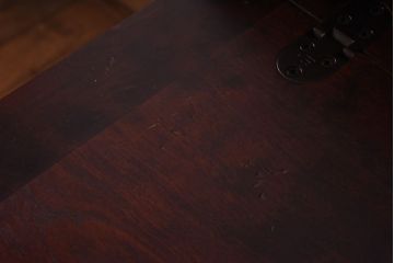 中古　北海道民芸家具　特注品!　激レア　スリムな脚のライティングビューロー(簿記机)(定価約29万円)