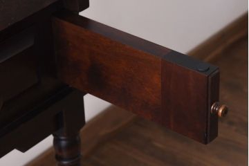 中古　北海道民芸家具　特注品!　激レア　スリムな脚のライティングビューロー(簿記机)(定価約29万円)