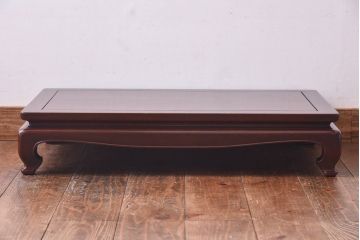 アンティーク雑貨　古民具　紫檀材　存在感のあるディスプレイにぴったりの花台(飾り台、盆栽卓)
