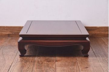 アンティーク雑貨　古民具　紫檀材　存在感のあるディスプレイにぴったりの花台(飾り台、盆栽卓)