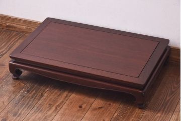 アンティーク雑貨　古民具　紫檀材　存在感のあるディスプレイにぴったりの花台(飾り台、盆栽卓)