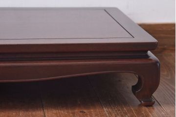 アンティーク雑貨　古民具　紫檀材　存在感のあるディスプレイにぴったりの花台(飾り台、盆栽卓)