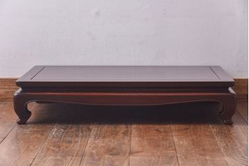 アンティーク雑貨　古民具　紫檀材　存在感のあるディスプレイにぴったりの花台(飾り台、盆栽卓)