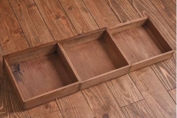 アンティーク家具　和製アンティーク　天板一枚板　栗材使用の味わい深いローボード(ローチェスト、収納棚)