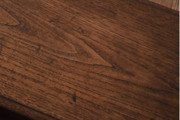 アンティーク家具　和製アンティーク　天板一枚板　栗材使用の味わい深いローボード(ローチェスト、収納棚)