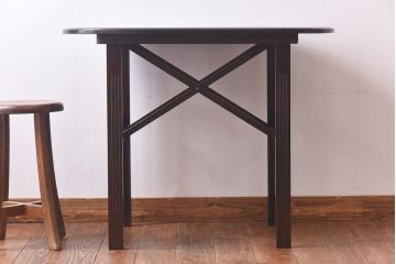 アンティーク雑貨　中古　ヤマハ(日本楽器・山葉)　和モダンな折りたたみテーブル(カフェテーブル、サイドテーブル)