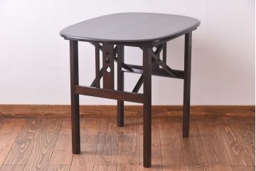 アンティーク雑貨　中古　ヤマハ(日本楽器・山葉)　和モダンな折りたたみテーブル(カフェテーブル、サイドテーブル)