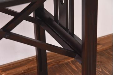 アンティーク雑貨　中古　ヤマハ(日本楽器・山葉)　和モダンな折りたたみテーブル(カフェテーブル、サイドテーブル)