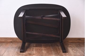 アンティーク雑貨　中古　ヤマハ(日本楽器・山葉)　和モダンな折りたたみテーブル(カフェテーブル、サイドテーブル)