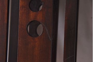 アンティーク雑貨　中古　ヤマハ(日本楽器・山葉)　和モダンな折りたたみテーブル(カフェテーブル、サイドテーブル)