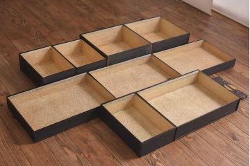 アンティーク家具　和製アンティーク　極上品!　漆塗り金彩蒔絵・桐と梅　手許箪笥(小箪笥、時代箪笥、和タンス、抽斗)