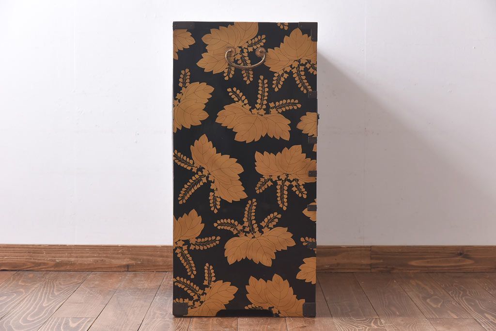 アンティーク家具　和製アンティーク　極上品!　漆塗り金彩蒔絵・桐と梅　手許箪笥(小箪笥、時代箪笥、和タンス、抽斗)