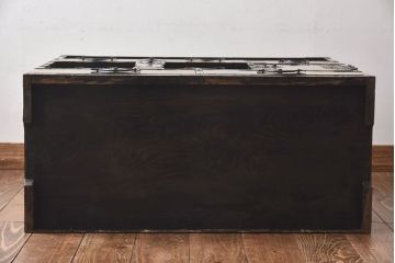 アンティーク家具　和製アンティーク　極上品!　漆塗り金彩蒔絵・桐と梅　手許箪笥(小箪笥、時代箪笥、和タンス、抽斗)