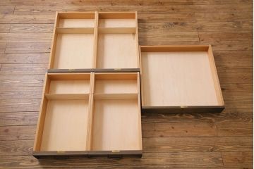 中古　神戸洋家具 永田良介商店　希少品!　優雅な佇まいの両袖デスク(机、在宅ワーク、在宅用ワークデスク)(定価約58万円)