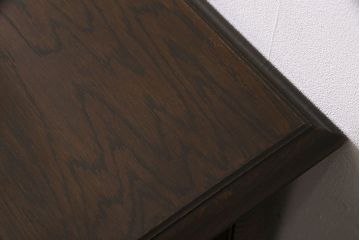 中古　神戸洋家具 永田良介商店　希少品!　優雅な佇まいの両袖デスク(机、在宅ワーク、在宅用ワークデスク)(定価約58万円)