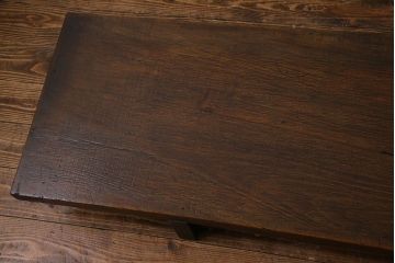 アンティーク家具　古民具・骨董　朴の木　味わい深い質感の裁ち板(作業台・テーブル・ローボード)