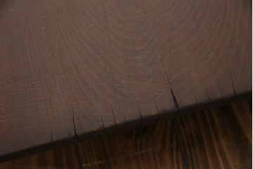 アンティーク家具　古民具・骨董　サワラ材　シンプルな一枚板の裁ち板(作業台・テーブル・ローボード)