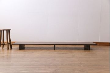 アンティーク家具　古民具・骨董　サワラ材　シンプルな一枚板の裁ち板(作業台・テーブル・ローボード)
