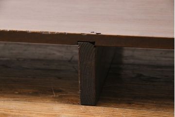 アンティーク家具　古民具・骨董　サワラ材　シンプルな一枚板の裁ち板(作業台・テーブル・ローボード)