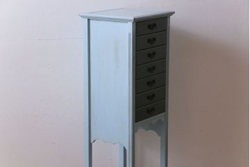 ペイント家具　イギリス製　バイカラーがおしゃれなチェスト(サイドチェスト、引き出し)