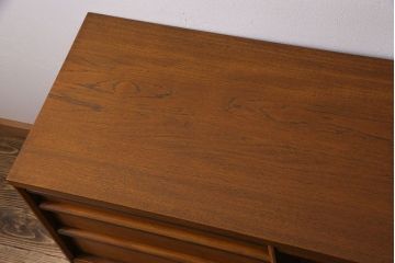 ヴィンテージ家具　ビンテージ　Austinsuite(オースティンスイート)　チーク材　サイドボードにもおすすめの両袖デスク(机、在宅ワーク、在宅用カウンターデスク、サイドチェスト)