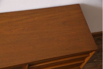 ヴィンテージ家具　ビンテージ　Austinsuite(オースティンスイート)　チーク材　サイドボードにもおすすめの両袖デスク(机、在宅ワーク、在宅用カウンターデスク、サイドチェスト)