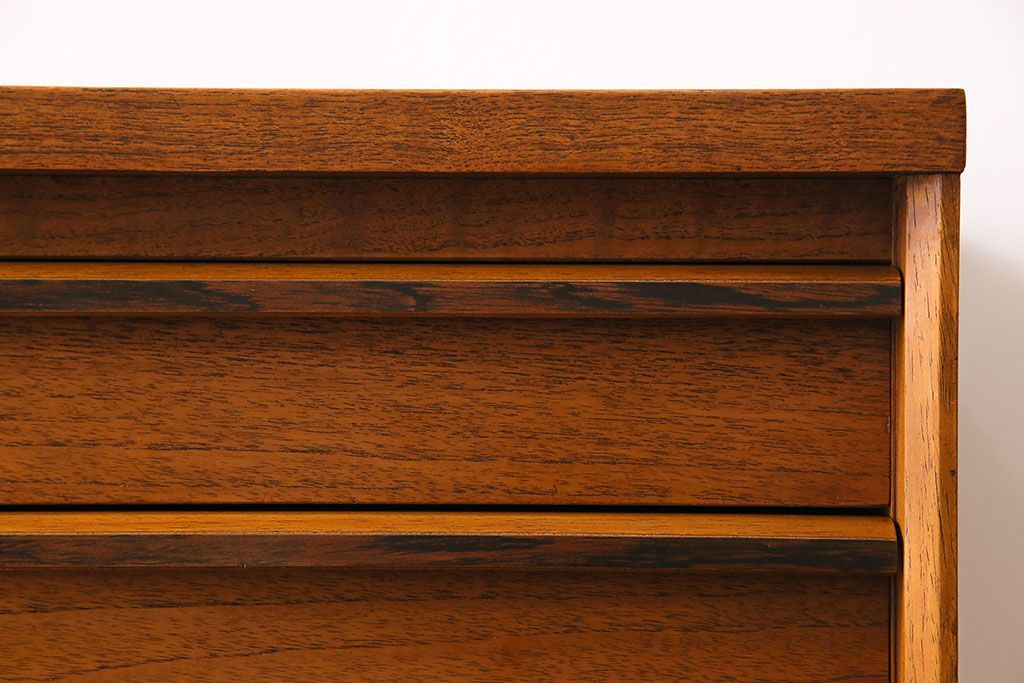 ヴィンテージ家具　ビンテージ　Austinsuite(オースティンスイート)　チーク材　サイドボードにもおすすめの両袖デスク(机、在宅ワーク、在宅用カウンターデスク、サイドチェスト)