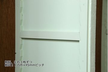 ペイント家具　爽やかなグリーンが印象的なオープンラック(陳列棚、本棚、ブックシェルフ)
