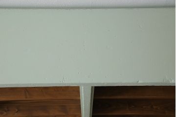 ペイント家具　爽やかなグリーンが印象的なオープンラック(陳列棚、本棚、ブックシェルフ)