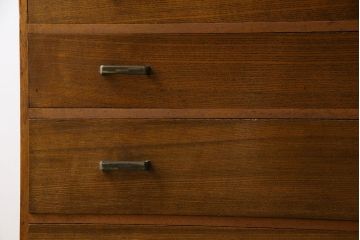 レトロ家具　昭和レトロ　小物の収納に使いやすいシンプルなチェスト(引き出し、サイドチェスト)