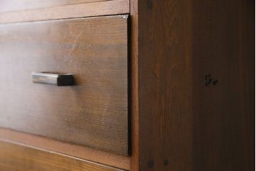 レトロ家具　昭和レトロ　小物の収納に使いやすいシンプルなチェスト(引き出し、サイドチェスト)