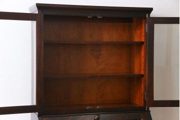 中古　北海道民芸家具　上品な雰囲気漂うライティングビューロー(デスク、在宅ワーク、在宅用収納棚)(定価約50万円)