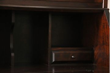 中古　北海道民芸家具　上品な雰囲気漂うライティングビューロー(デスク、在宅ワーク、在宅用収納棚)(定価約50万円)