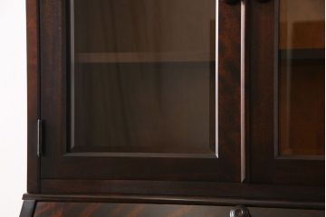 中古　北海道民芸家具　上品な雰囲気漂うライティングビューロー(デスク、在宅ワーク、在宅用収納棚)(定価約50万円)