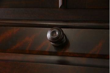 中古　北海道民芸家具　上品な雰囲気漂うライティングビューロー(デスク、在宅ワーク、在宅用収納棚)(定価約50万円)