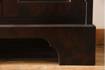 中古　北海道民芸家具　上品な雰囲気漂うライティングビューロー(デスク、在宅ワーク、在宅用収納棚)(定価約50万円)