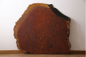 アンティーク家具　昭和後期　カリン鳥眼杢材　花梨　木そのままの味わいが存在感を放つローテーブル(座卓)